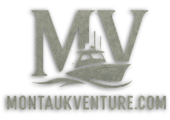 Logo with 'MV', a boat silhouette, and 'MONTAUKVENTURE.COM' below.